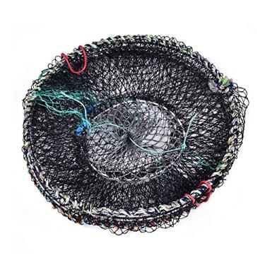 Imagem de Isca de pesca Qanyegn armadilha, gaiola de armadilha de peixe dobrável, 3 tamanhos de lagosta dobrável lagosta de lagosta de lagosta de camarão de camarão para entusiasta (Diameter 25cm)