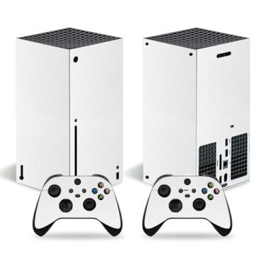 Imagem de Adesivo de película compatível com console Xbox Series X, capa protetora de vinil para controle (branco)