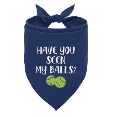 Imagem de Have You Seen My Balls Bandana para cães, bandana engraçada azul escuro, acessórios para cachecol para cães pequenos, médios e gatos, adereço para fotos, para amantes de cães
