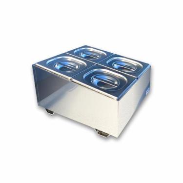 Imagem de Condimentadora Central 4 Cubas 1/6 ZPCN04 Inox - Zepper