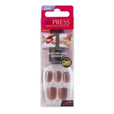 Imagem de Kiss Unhas Postiças Impress (curto) First Cor: Summer Nude 24 Unidades