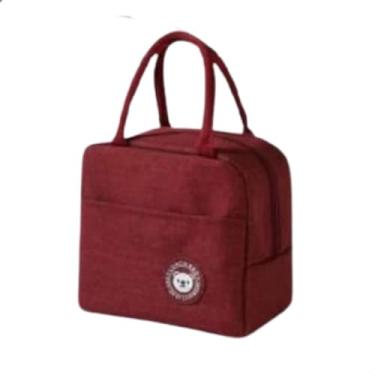 Imagem de Bolsa Térmica Lancheira Porta Marmita 4 L Com Alça de Mão Ideal para Trabalho Academia Viagens Lazer Unissex (Vermelha)