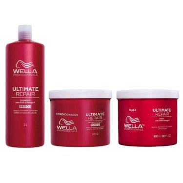 Imagem de Wella Professionals Ultimate Repair Kit - Shampoo + Condicionador + Má