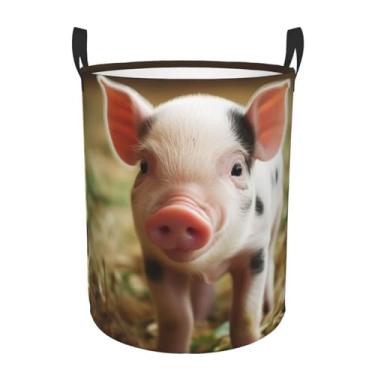 Imagem de Cesto de lavanderia sorridente dobrável à prova d'água cesto de armazenamento de roupas com alças pano oxford organizador de brinquedos cesta para banheiro, lavanderia, quarto, médio