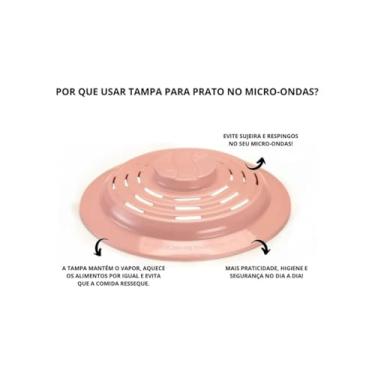 Imagem de Tampa para Microondas e Freezer, 25,5 cm de Diâmetro, 5 cm de Altura, Polipropileno, Cores Sortidas