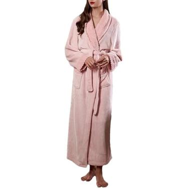 Imagem de Mulheres Inverno Longo Quente Flanela Roupão De Banho Amantes Roupões De Banho Grossos Homens Pijamas Sólido Roupão, Unisex pnnrk 62, L