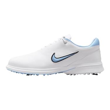 Imagem de Nike Tênis de golfe Victory Tour 4 (FZ4155-101, branco/pó de fóton/azul psíquico/preto), Branco/pó de fóton/azul psíquico/preto, 35