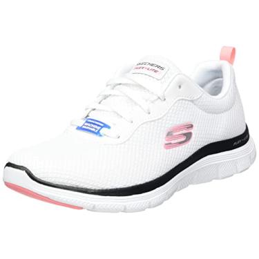 Imagem de Skechers Tênis feminino Flex Appeal 4.0, Wbpk=branco, preto, rosa, 10