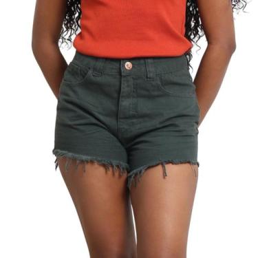 Imagem de Short hot pant amassado verde lady rock sh15462b, Verde, 36