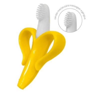 Imagem de Mordedor Massageador Gengiva Bebê Formato Banana Silicone - Buba