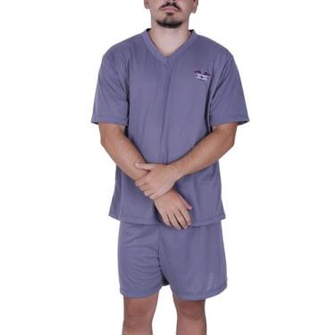 Imagem de Pijama Masculino Manga e Short Curto Verão DAVI- c9 - Bella da Serra M