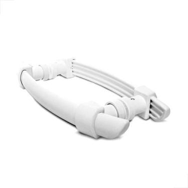 Imagem de Puxador H AL Arco Polímero 30cm Porta de Vidro - Branco