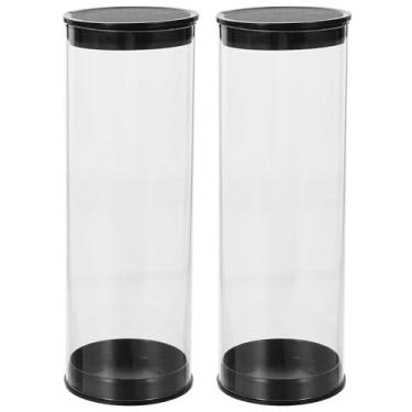 Imagem de Milisten 2 Tubos Transparentes para Barris de Golfe Com Tampas, Estojo de Transporte para Tubos de Plástico Transparente, Suporte para Exibição de Bolas, Recipiente Pequeno para Exibição