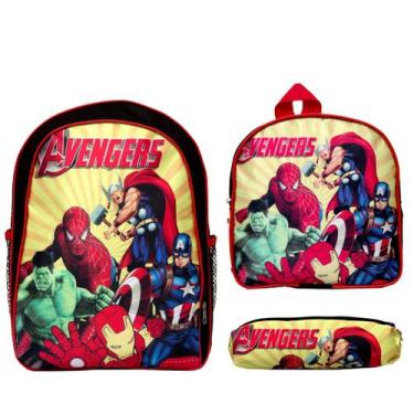 Imagem de Mochila Infantil Escolar Menino Costas Avengers Lançamento - TOYS 2U