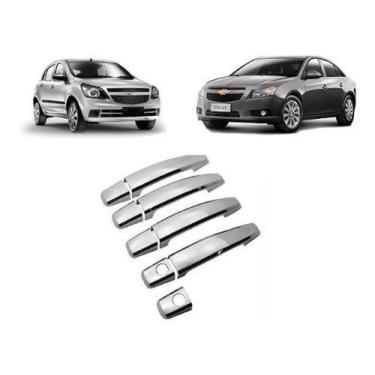 Imagem de Aplique Cromado Capa Maçaneta Cruze S10 Vectra Captiva Agile - Shekpar