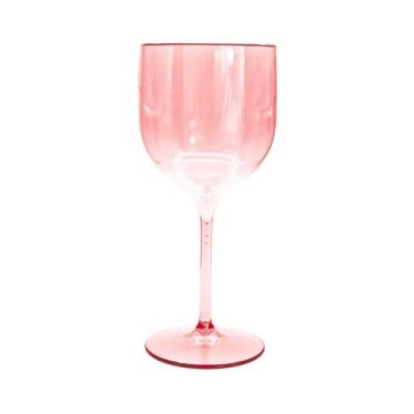Imagem de Kit 4 TaçAs De Vinho De AcríLico Cristal 260ml Drink(Rose Gold)