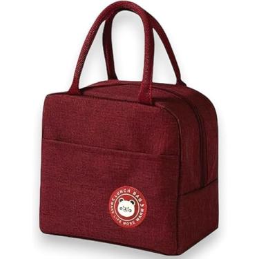 Imagem de Bolsa Térmica Compacta 4L para Marmita – Estilo Moderno, Mantém Alimentos Frescos | Ideal para Trabalho, Escola e Passeios (Vermelho)