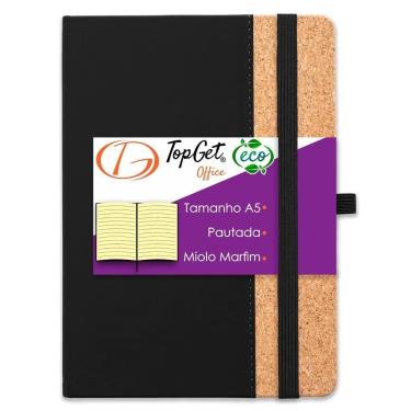 Imagem de Caderneta Eco Line 14X21Cm 96 Fls Pautadas - Preto