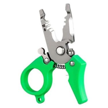 Imagem de IEUDNS Alicate de crimpagem e descascador de fios pequeno, ferramenta manual, tesoura compacta para cabos, cortador de fios portátil, ferramenta de decapagem