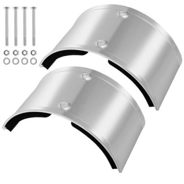 Imagem de ZFLYCANP Peças de reposição para palafitas de drywall, apoio para os pés de palafita de drywall, placa curva de palafita de drywall, 2 peças de placa curva de palafita de drywall de alumínio peça de