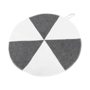 Imagem de KiBcsLic Acessório para sauna, protetor anticalor cinza e branco, reutilizável, de feltro, absorvente de água para banho, casa de banho, SPA, sala de vapor, Almofada de Assento