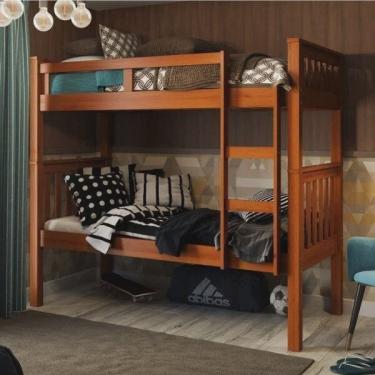 Imagem de Beliche Solteiro Saraiva Móveis Saraiva Castanho Claro