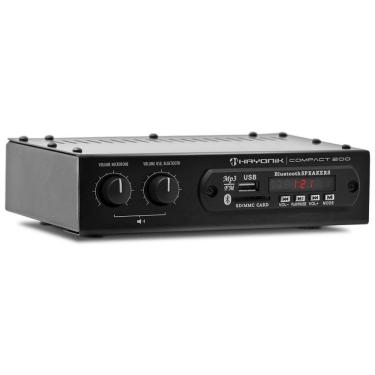 Imagem de Amplificador Bluetooth 20W COMPACT 200 Hayonik Preto