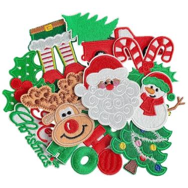 Imagem de Ferro de Natal em adesivos Harsgs 10 peças bordadas DIY