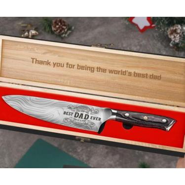 Imagem de Conjunto de facas de cozinha Funistree Best Dad Ever Christmas Gift