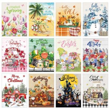 Imagem de Kits de arte com diamantes VioraWhite Holiday, 12 unidades, tema sazon