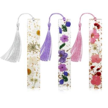 Imagem de Marque flores secas de resina Kaluofan para livros femininos x3