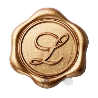 Imagem de Adesivo Yoption Wax Seal L, pacote com 50 adesivos dourados, 3 cm