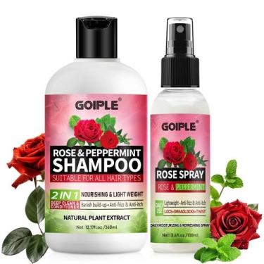 Imagem de Shampoo e condicionador 2 em 1 Goiple Rose Water para dreadlocks