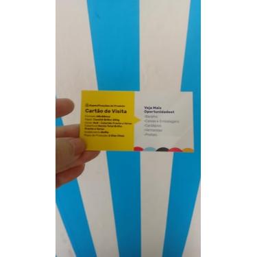 Imagem de Cartão de Visita Profissional, Papel Couchê Brilho 250g, 48x88mm, Impressão Colorida Frente e Verso