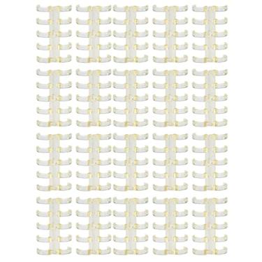 Imagem de Anéis de encadernação de plástico com 5 furos 11 mm Pasta de folhas soltas transparente para material escolar de escritório com 60 folhas de papel Fácil de usar Organizador de (Amarelo Transparente)