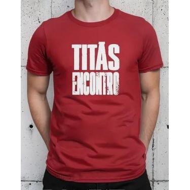 Imagem de Camisa Camiseta Feminina Masculina Adulto Algodão Banda de Rock Titãs 