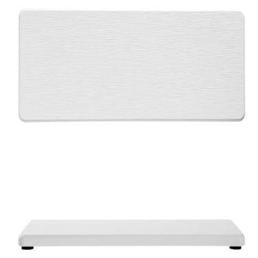 Imagem de 2 bandejas de pia de banheiro com absorção de água de 17,78 cm x 9 cm, tapete de secagem rápida de pedra de diatomita para balcão de cozinha, organizador de esponja, suporte de esponja, branco, 18 cm