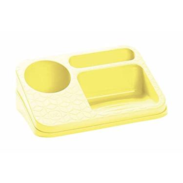 Imagem de Organizador De Pia Suporte Porta Detergente Esponja Sabão Cozinha Bancada - UZ395 Uz - Amarelo