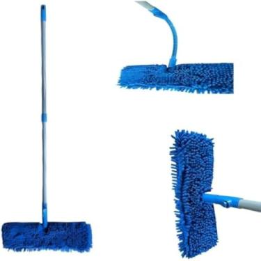 Imagem de Esfregao, plano, de microfibra, longo, rotativo, domestico, para limpeza , portatil