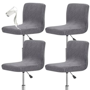 Imagem de Eco-Ancheng Capas de banco de bar, 4 peças, altura do balcão, bancos de bar giratórios, à prova d'água, banco de pub, capa de cadeira de banco de encosto alto, capas de cadeira de bar para cozinha