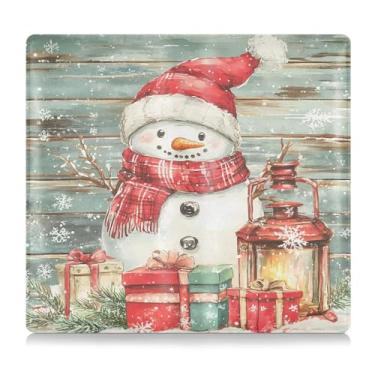 Imagem de CEBUGI Boneco de neve com lanterna, porta-luvas, porta-luvas, organizador de documentos, 12,5 x 24 cm