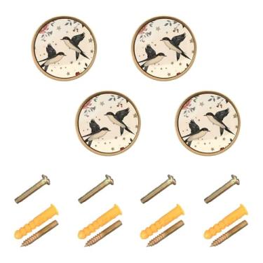 Imagem de Burbuja Duas maçanetas de armário de cozinha rosa pacote com 4, puxadores redondos de 3,5 cm, puxadores de cômoda com parafusos para armários de cozinha, quarto, armário