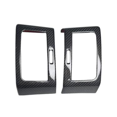 Imagem de FINMOKAL 2 peças/conjunto de fibra de carbono painel de carro lateral saída de ar CA capa de acabamento de moldura compatível com Range Rover Sport 2014-2017, preto