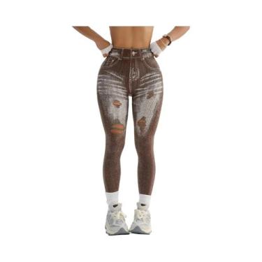 Imagem de Calças De Yoga Sem Costura De Cintura Alta Para Mulheres, Leggings De 