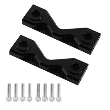 Imagem de Pothyes 2PCS Aluminum Alloy Front and Rear Frame Mount for LOSI 1/8 LMT Solid Axle Monster Truck Metal Upgraded Parts (Black)