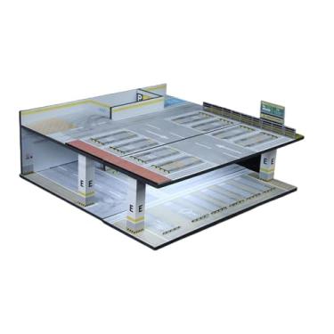 Imagem de oshhni Diorama em escala 1:64 para garagem subterrânea, organizador criativo e para mesa, ideal para exibir miniaturas de carros com iluminação