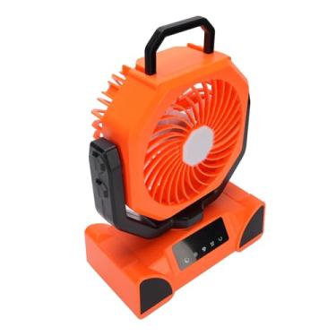 Imagem de Dioche Ventilador de Acampamento Multifuncional 10000mAh Com Luz LED Ventilador Oscilante Recarregável Portátil para Acampamento Ao Ar Livre, Piqueniques, Churrascos, Carregamento