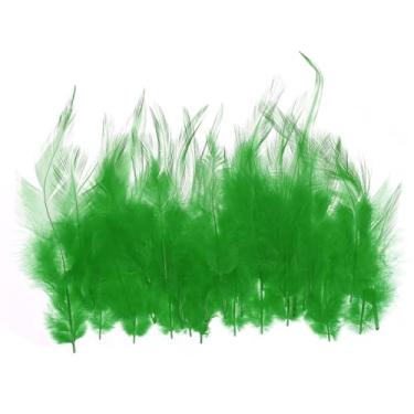 Imagem de Generic Pena de galo para sela de 3 a 6 polegadas, 50 peças de penas naturais a granel de penas artesanais fofas para apanhador de sonhos, pingente, grama, verde