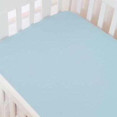 Imagem de Lençol Malha para Mini Berço 70cm x 80 cm x 07 cm Bublim, Azul