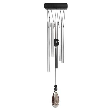 Imagem de ICE ARMOR 53 cm de comprimento preto de madeira superior gema sino de vento estátua escultura ornamento decoração jardim ideias de decoração para inauguração de casa, feriados e aniversários. Ótima